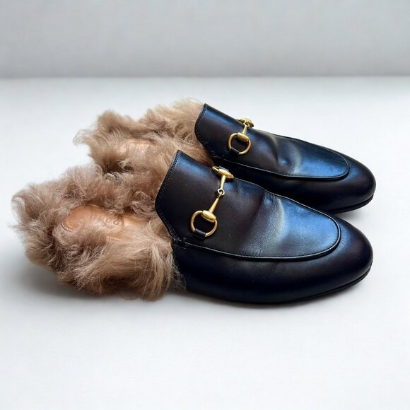 Authentic Gucci Princetown Apron Toe Mules - Picture 1 of 6